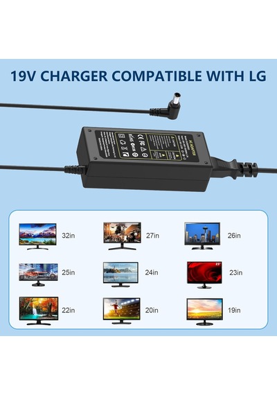 19v Voeding Voedingskabel Voor Lg Monitor 19 "20" 22 "23" 24 "27" 29 "32" 34 22" 32" Voor Led L