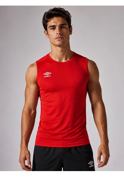 Umbro Dry Top Erkek Kırmızı Spor Atlet Sıfır Kollu Tişört Tf0059