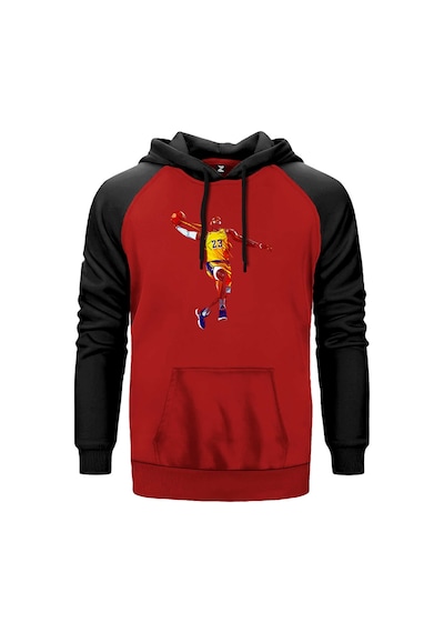 Lebron J. Color Kırmızı Renk Reglan Kol Sweatshirt Kırmızı