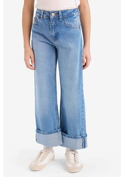 Defacto Straıght Wıde Duble Paça Jean Pantolon Kız Çocuk G6969A826SP