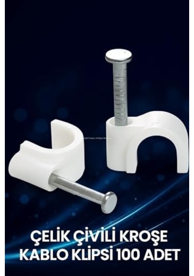 Hiva Çelik Çivili Kroşe, Kablo Klipsi, Dayanıklı, Plastik, Beyaz, Pratik, Kablo Sabitleme Aparatı, Elektrik, Tesisat Düzenleme İçin, Çivi Klips Seti, 100 Adet No:1 Hiva Çelik Çivili Kroşe, Kablo Klipsi, Dayanıklı, Plastik, Beyaz, Pratik, Kablo Sabitleme Aparatı, Elektrik, Tesisat Düzenleme İçin, Çivi Klips Seti, 100 Adet No:1