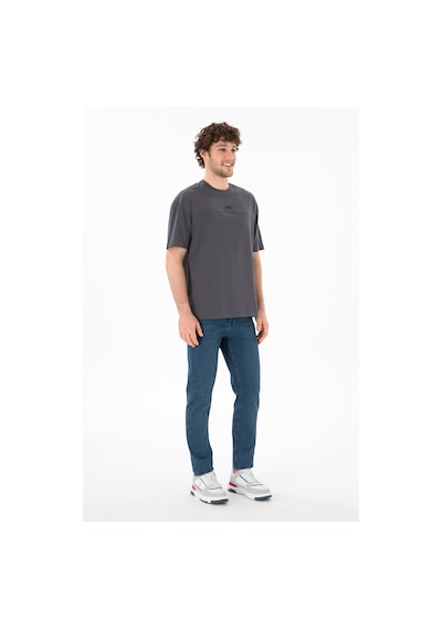 U.S. Polo Assn. Erkek Comfort Fit Bisiklet Yaka Antrasit Tişört 50306017-VR006