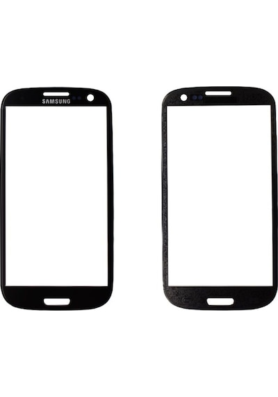 Samsung Uyumlu Galaxy S3 I9300 Ön Cam Dokunmatik Lensi - Siyah