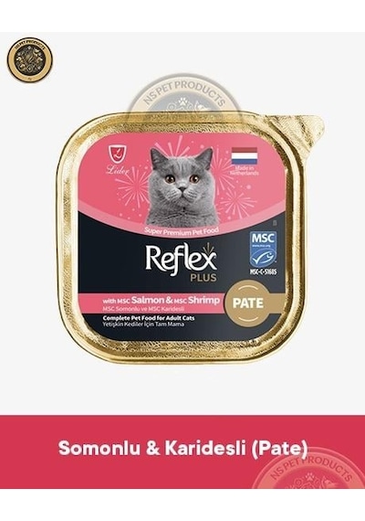 Reflex Plus Pate Somon Ve Karidesli Yetişkin Kedi Maması 85 G