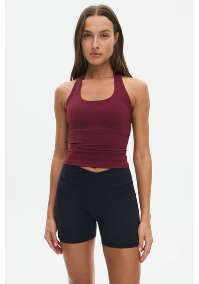Madmext Bordo Halter Yaka Kadın Atlet Mg2680 Bordo