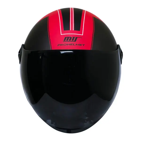 Fx-101 Design Red Yarım Kask - Kırmızı Abs Gövde & Ce Onaylı Kırmızı - Mat Siyah