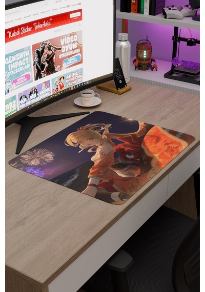 Yoimiya Genshin Impact Anime Gacha V4 - 48x40 Xl Gaming Mouse Pad Fare Altlığı