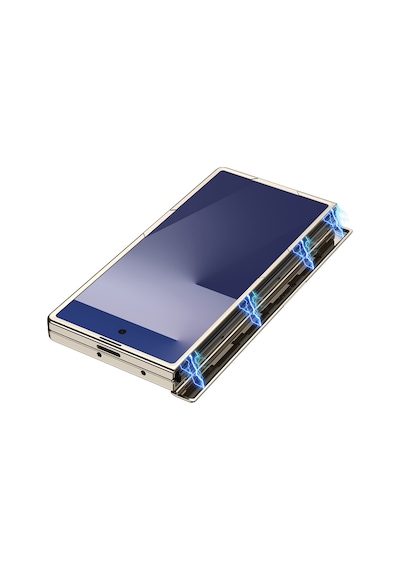More Tr Samsung Uyumlu Galaxy Z Fold 7 Kılıf Kamera Korumalı Şeffaf Tasarımlı Zore Lego Standlı Kapak - Gümüş