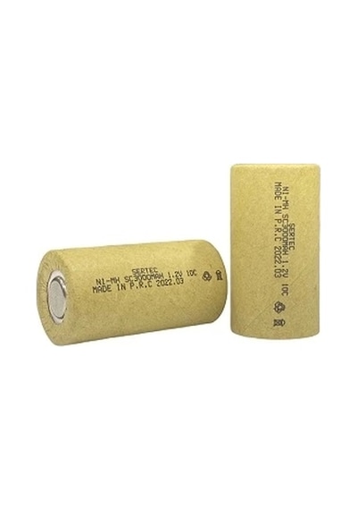 1.2v Ni-mh Sc 3000 Mah. Kağıtlı Şarjlı Pil 10c Başsız/flat Head