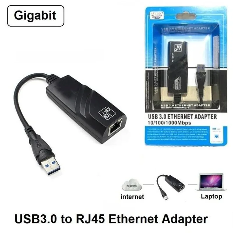 Gigabit Usb 3.0 Usb Ethernet Kablosuz Adaptör İşletim Sistemi Desteği Windows Xp, Vısta,7,8, Mac Os / Linux Tak Ve Çalıştır 001