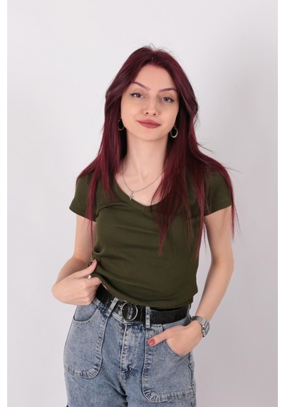 Busem S0016727 Kadın Bluz Haki