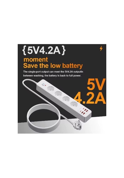Termal Akım Korumalı 4 Lü Priz 4x Usb 2x Type-c Çıkışlı Grup Priz Çoğaltıcı 3500w - 100 Diğer