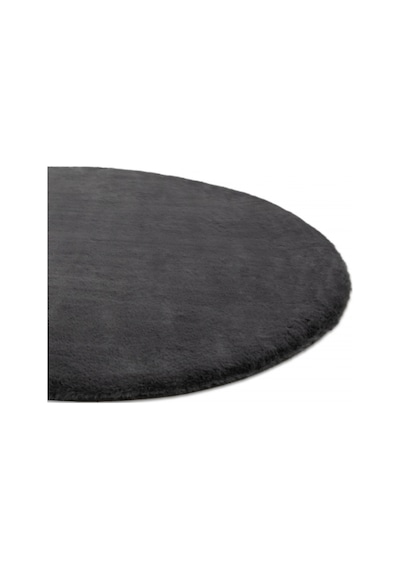 Tappeto Re x  Tavşanı Yuvarlak Post Halı Antrasit (22 mm Tüy)-80 x 80
