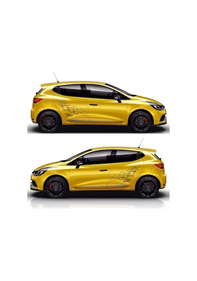 Renault Clio 4 Racing Yan Kapı Sticker Set