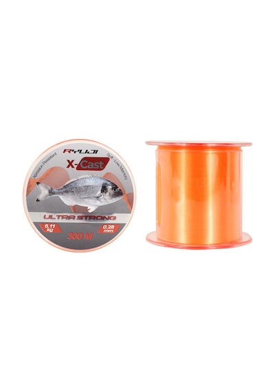Ryuji X-cast Surf Orange 300m Monofilament Misina 0,28mm 0,28mm