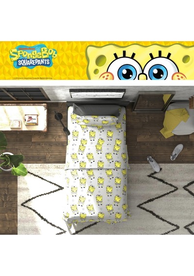 Spongebob Squarepants Yatak Süper Yumuşak Mikrofiber İkiz Xl Çarşaf Seti, College Dorm Essentials Resmi Lisanslı Ürün Çok Renkli