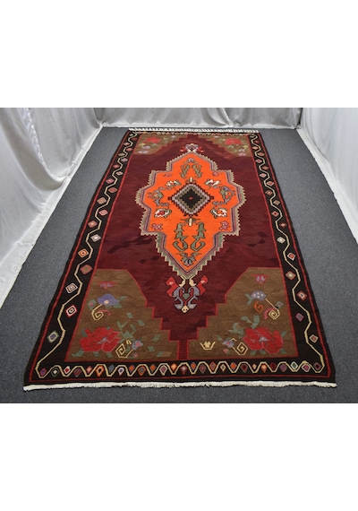 Zehra Abla Halı El Dokuma Devasa Dikişsiz Tek Parça Bayburt Yörük Yün Kilim 6250
