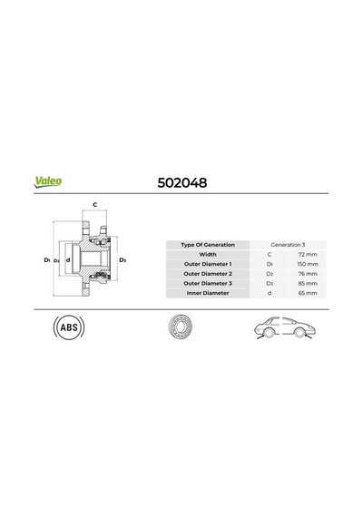 Valeo On/arka Tekerlek Poryası Vw California 1.9 2007.2005 Ve Sonrası 2009.11 Valeo 502517 7h0498611-7l0498611-7h0401611e
