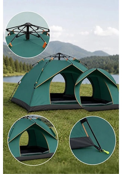 Seyoni Outdoor Ac6634 Otomatik Kamp Çadırı, 2 Kişilik, 200x150x120 Cm, Yaz, Su Geçirmez Genel
