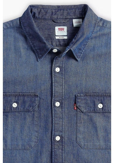 Levi's Pamuklu Relaxed Fit Kot Gömlek Erkek Kot Gömlek 19573-5244 Mavi
