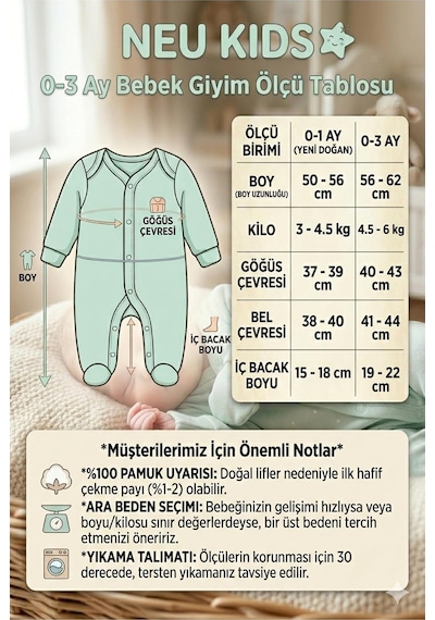 Xmlbayiciniz %100 Pamuk Bebek İç Giyim Takımları, Hastane Çıkışı Setler, 0-3 Ay Çok Renkli