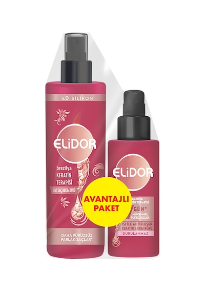 Elidor Brezilya Keratin Bakım Sütü 200 Ml + Kürü 90 Ml