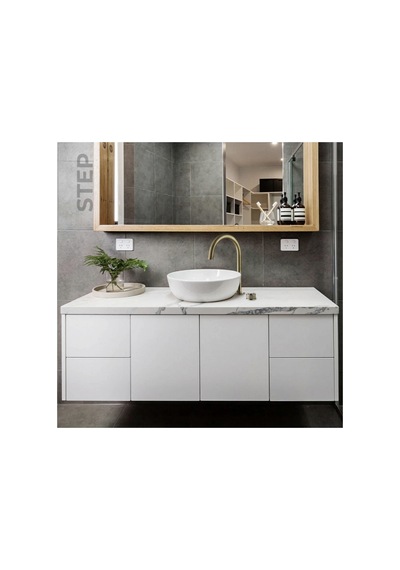Newarc Step 900528 2 Delikli Mat Altın Çanak Lavabo Bataryası