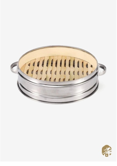Alümınyum Bambu Buhar Sepetı 3 Kat Alumınum Steamer 18cm 3 Layer - 1adet Metalik