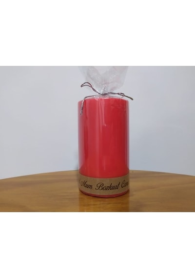 Bozkurt Silindir Mum 7*12Cm Kırmızı (396445475)