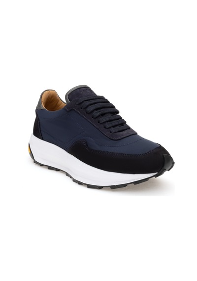 Cacharel Lacivert %100 Deri Vibram Taban Sneaker Ayakkabı