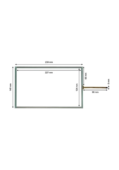Delta Dop110-touch ,10.1 ,239x145mm 4-pin Dokunmatik Cam/touch