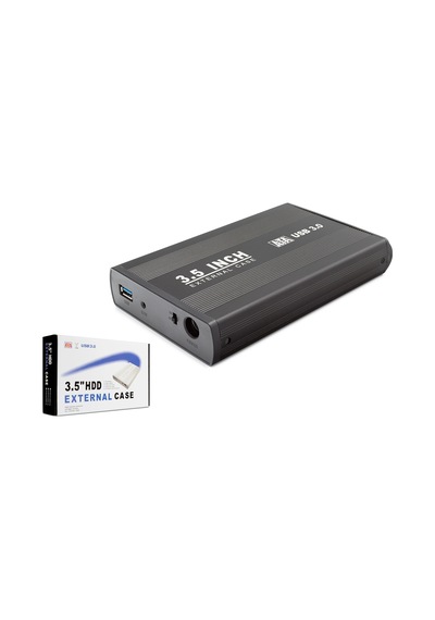 Metal 3.5 Inç Sata Hdd Harici Disk Kutusu Usb 3.0 Siyah