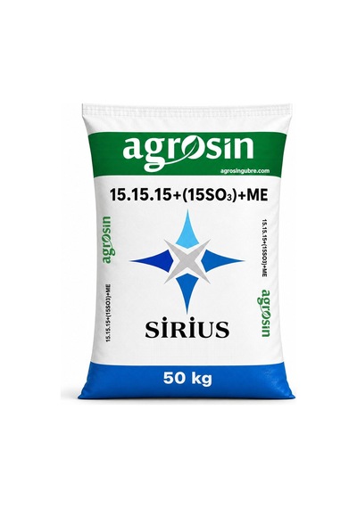 Agrosin Sirius 15.15.15+(2MgO)+(15SO3)+ME Granül NPK Taban Gübresi 50 kg