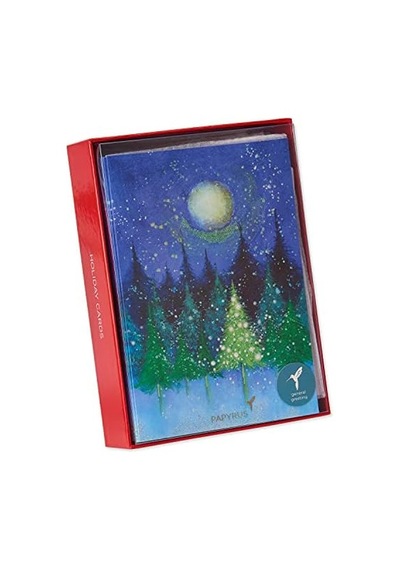 Papyrus Noel Kartları, Zarflar, Mucizeler, Mutluluk Ve Yılın Huzuru, Noel Ağacı 14 Adet