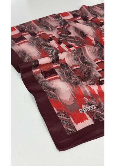 Miray Nevada Büyük Boy Organik Pamuk Eşarp - 120 X 120 - 06451 Bordo