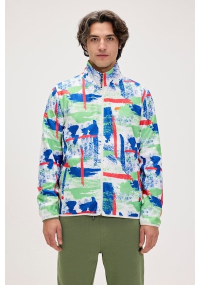 Bad Bear Full Zip Drew Polar Erkek Beyaz Dik Yaka Ceket Beyaz