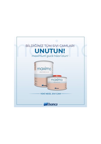Bianca Maximo Solvent Bazlı Parlak Sıvı Cam 500 Ml Ve Kadife Vernik Rulosu Seti