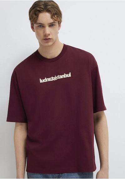 Mavi - İstanbul Baskılı Bordo Tişört 0613591-70426 Bordo