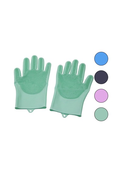 2pcs Renkli Silikon Tırtırlı Bulaşık Eldiveni 5468