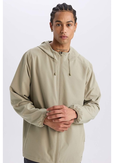 DeFactoFit Regular Fit Kapüşonlu File Astarlı Fermuarlı Mevsimlik Baharlık Mont D6179AX25SPKH513