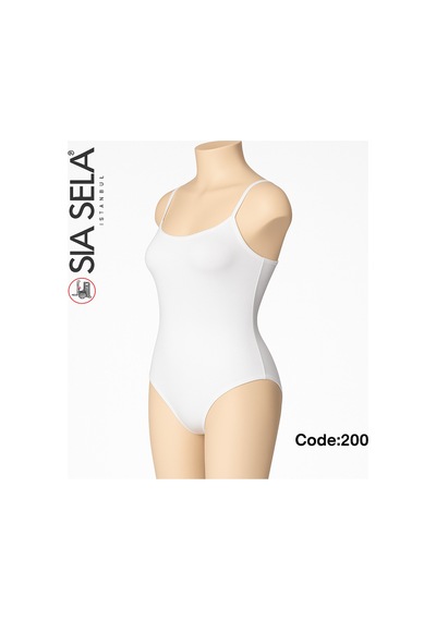 Belpa Şık Günlük Kombin Askılı Body Beyaz