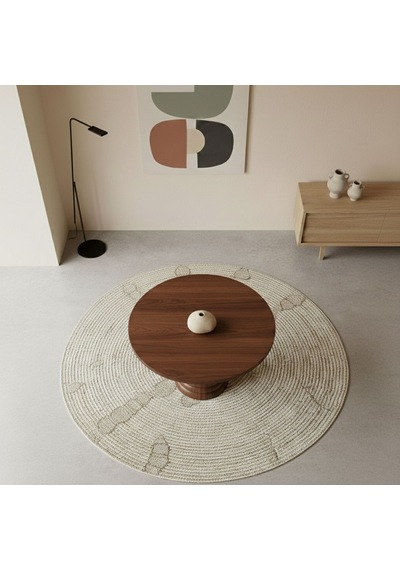 Spirra Yuvarlak Ahşap Yemek Masası 100x100 Ceviz Spirra Yuvarlak Ahşap Yemek Masası 100x100 Ceviz