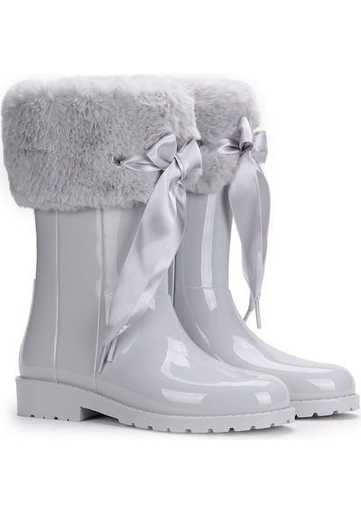 Igor Campera Charol Soft Kız Çocuk Su Geçirmez Yağmur Kar Çizmesi W10239 Gri