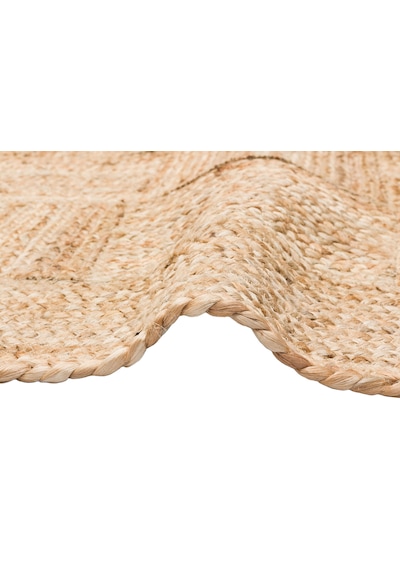Natura Nt06 Sepet Örgü Desenli Jüt El Dokuma Bej Modern Halı