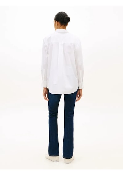 Tommy Hilfiger Cotton Easy Shırt Kadın Beyaz Uk Gömlek - Ww0ww48190