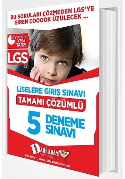 LGS Tamamı Çözümlü 5 Deneme Sınavı- Dahi Adam Yayıncılık