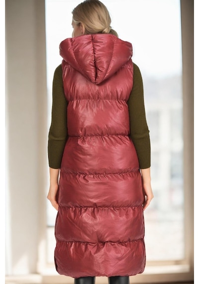 Z9734 Dewberry Xexese Bayan Yelek-bordo Bordo
