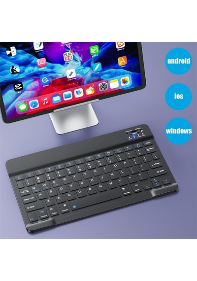 Windows/android/ıos Sistemi İçin Kablosuz Bluetooth Uyumlu Klavye Fare Seti Mini Ultra İnce Şarj Edilebilir Türkçe Beyaz Diğer
