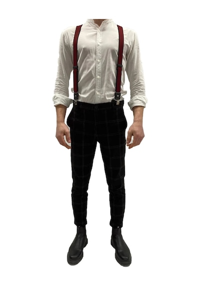 Zekton %100 Deri Bordo Unisex Pantolon Askısı