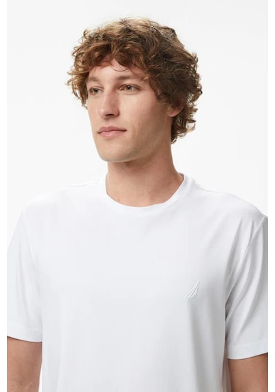 Nautica Erkek Beyaz Regular Fit T-shirt-14582